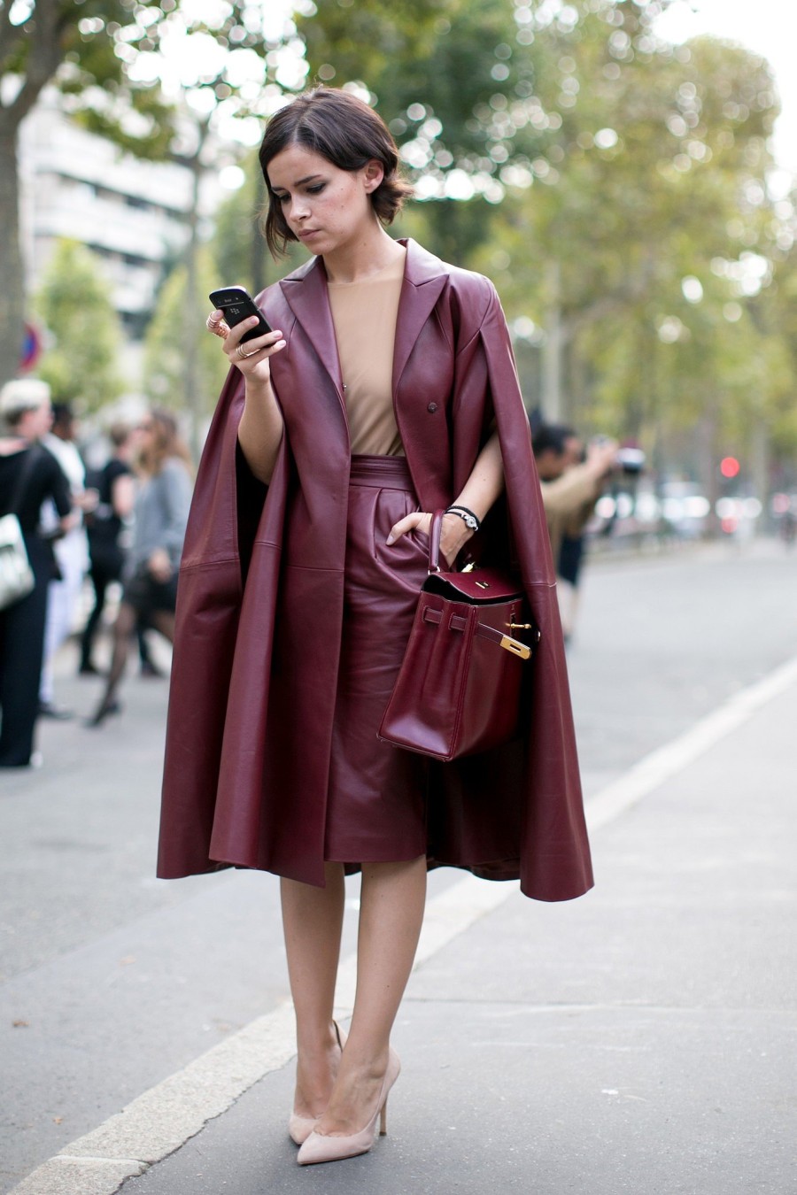 All-leather look