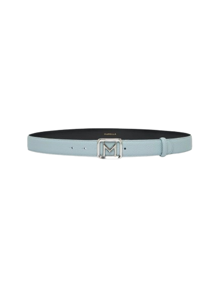  Golden M buckle-adorned bel 