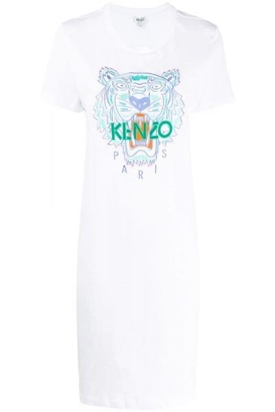  Tiger Embroidery T-Shirt Dress 