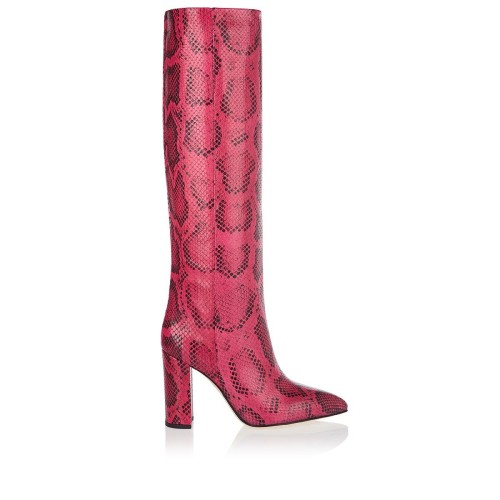  Snake effect knee high boots  