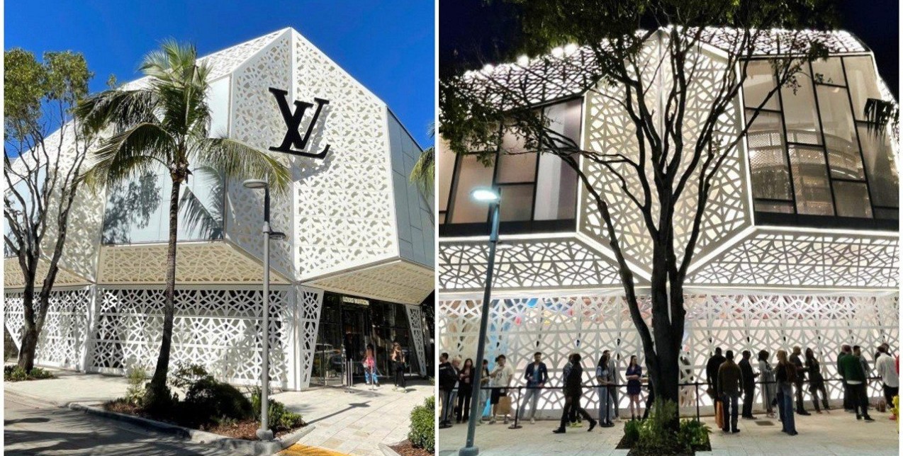 Diamond Facade: Δείτε πώς επενδύθηκε η πρόσοψη ενός καταστήματος Louis Vuitton στο Μαϊάμι