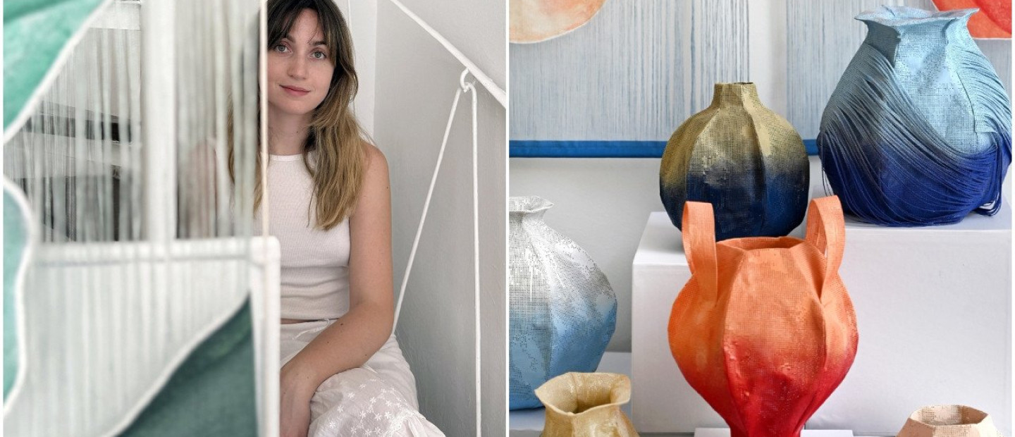 Η textile designer Βάλια Καπελετζή μιλάει στο GLOW.GR με αφορμή την εικαστική εγκατάσταση για τη βιτρίνα της Κριεζώτου του Μουσείου Μπενάκη