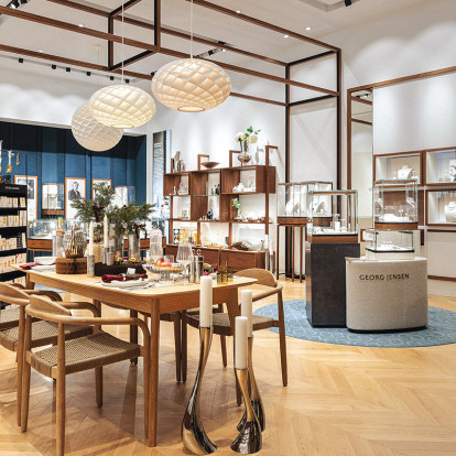 O οίκος κοσμημάτων και ειδών σπιτιού Georg Jensen παρουσιάζει τη νέα του πολυτελή boutique στο Mediterranean Cosmos 