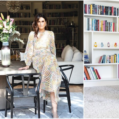 Η αρχιτέκτονας και interior designer Μαριλύν Κάτσαρη μας υποδέχεται στον υψηλής αισθητικής χώρο της